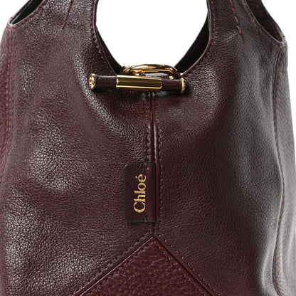 Chloe Grained Calfskin Small Balloon Bag Grenat 7 of 9