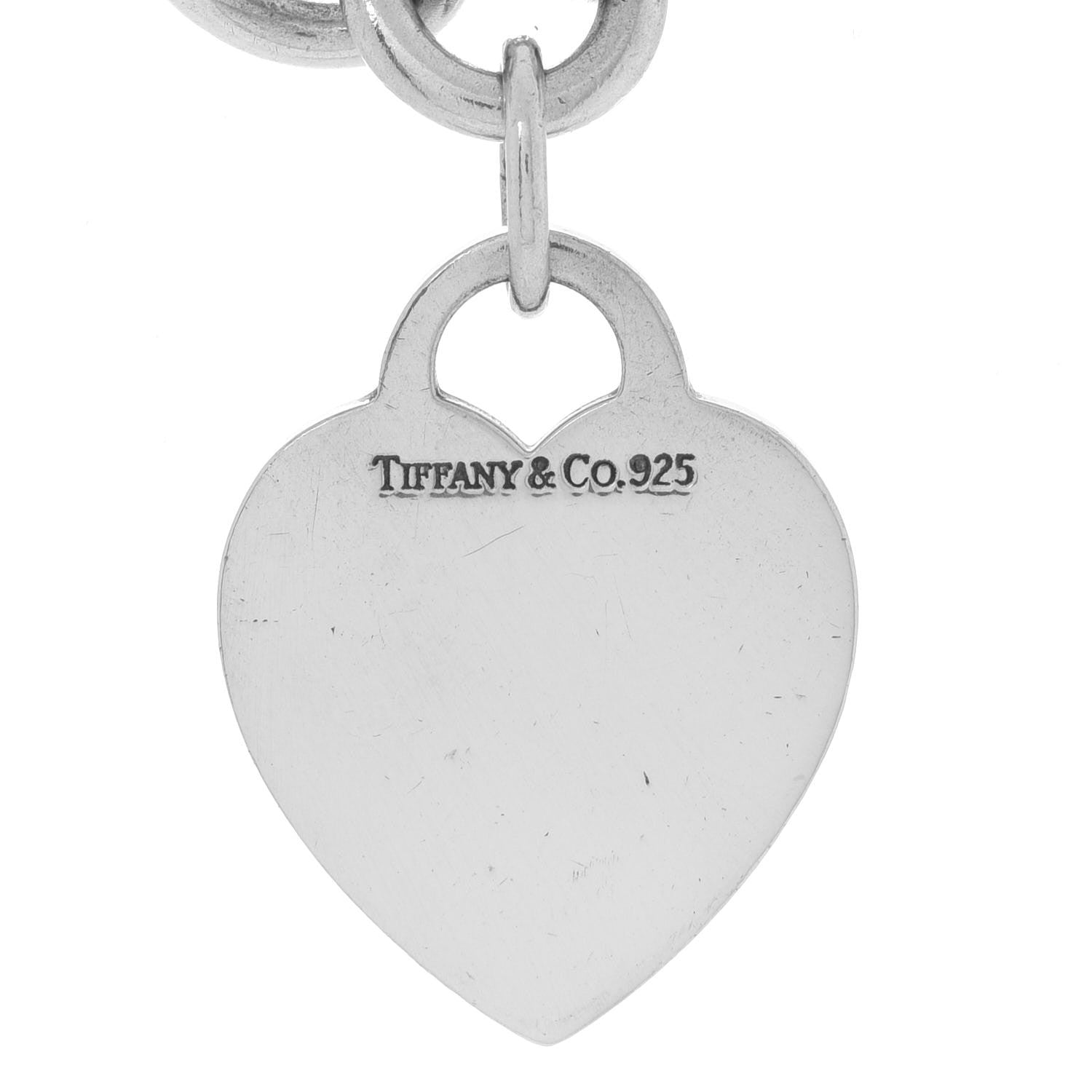 Tiffany Sterling Silver Heart Tag Charm Bracelet 4 of 5