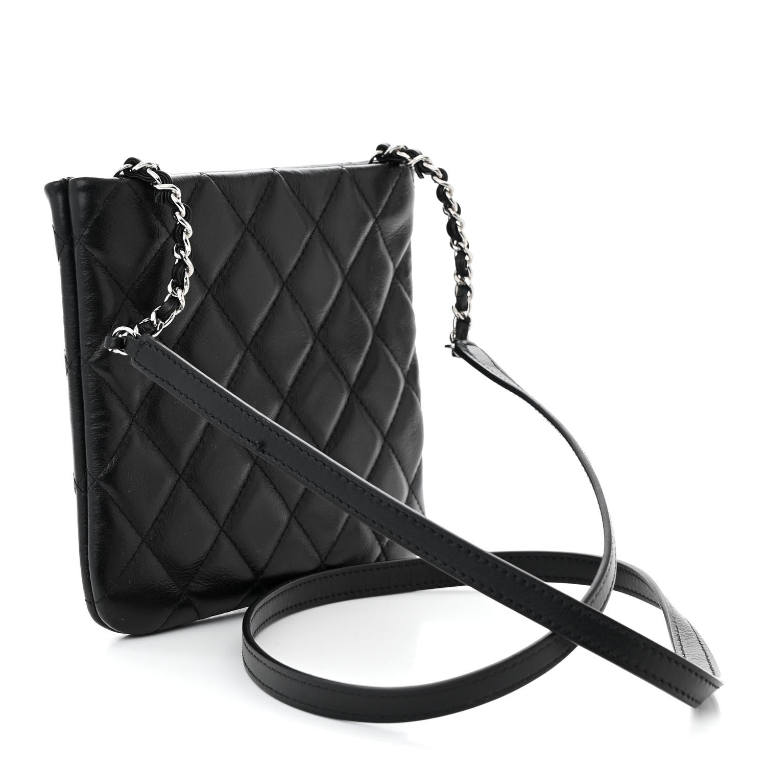 Chanel Lambskin Quilted Crossbody Bag Black 3 of 11