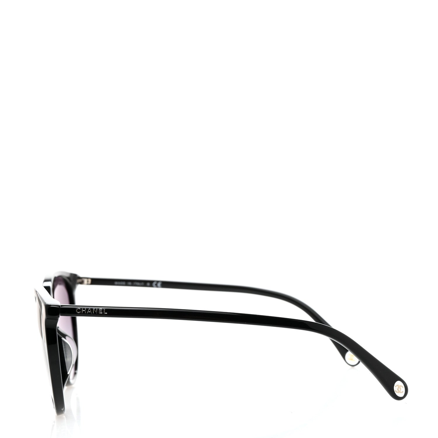 Chanel Acetate Pantos Cat Eye Sunglasses 5448-A Black 3 of 8