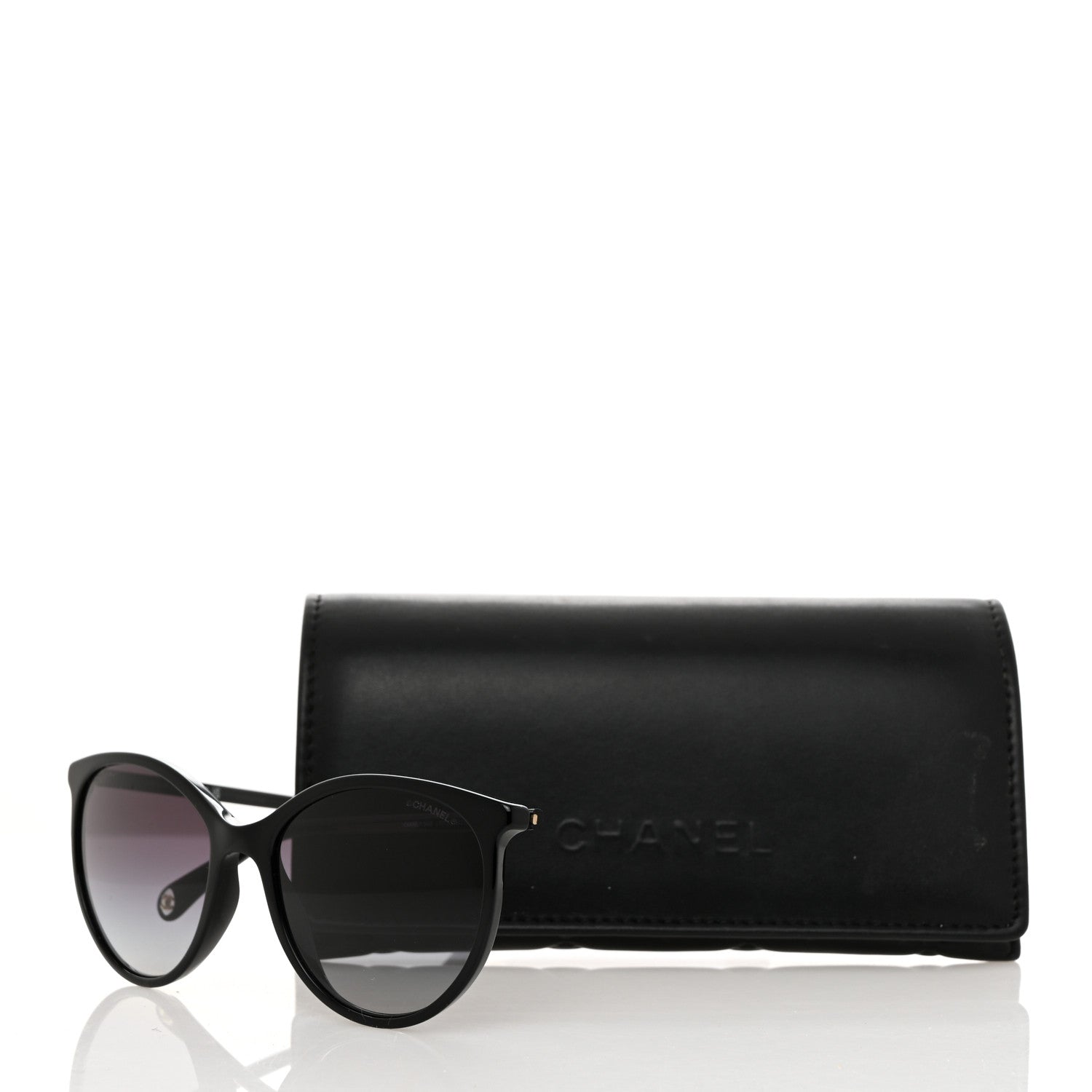 Chanel Acetate Pantos Cat Eye Sunglasses 5448 Black 8 of 8