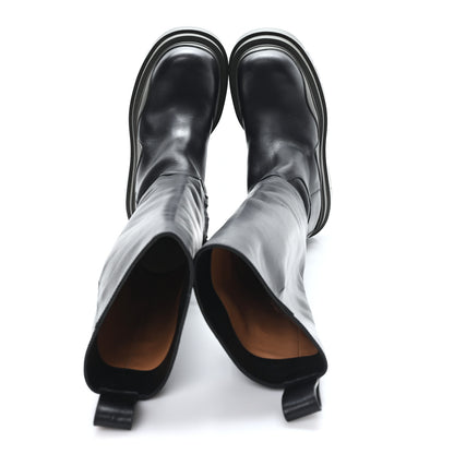Bottega Veneta Calfskin The Tire High Boots 36 Black Camping 2 of 9