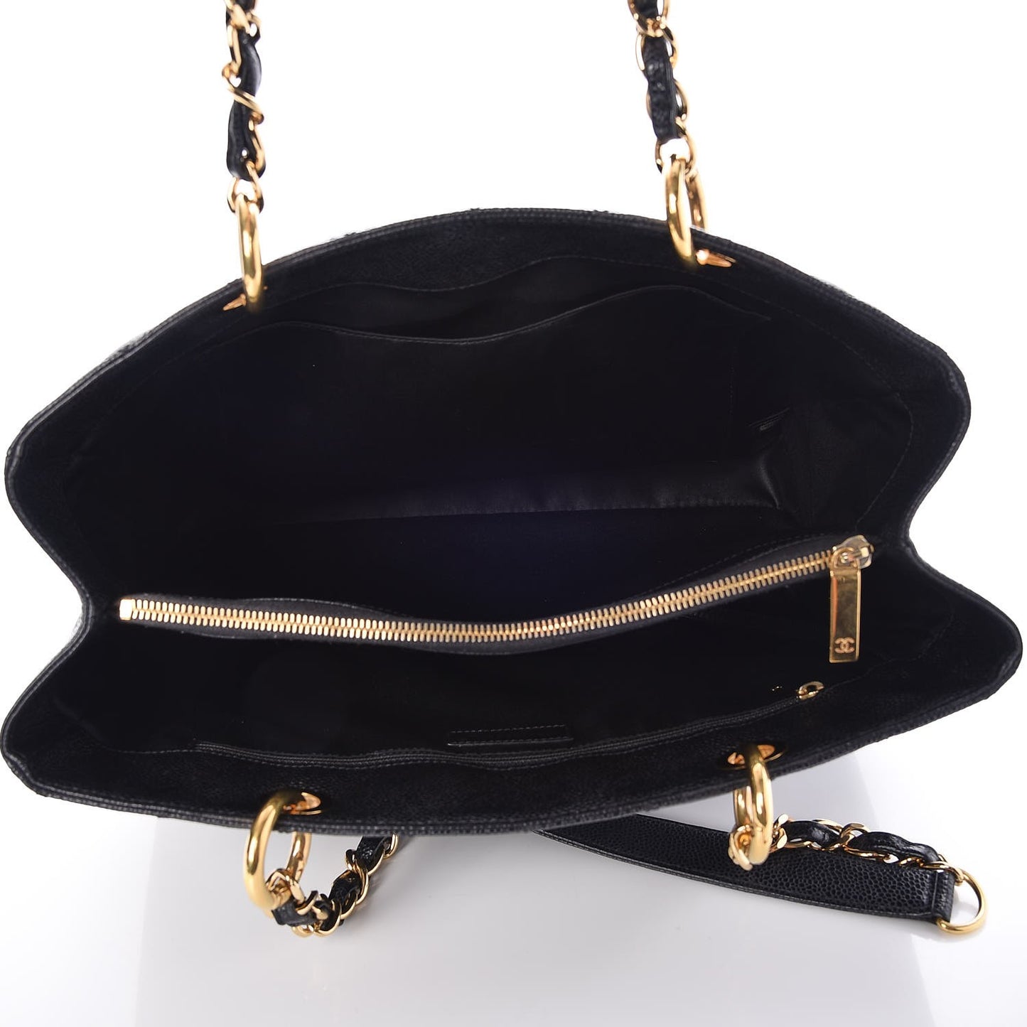 Caviar Quilted Grand Shopping Tote GST Black