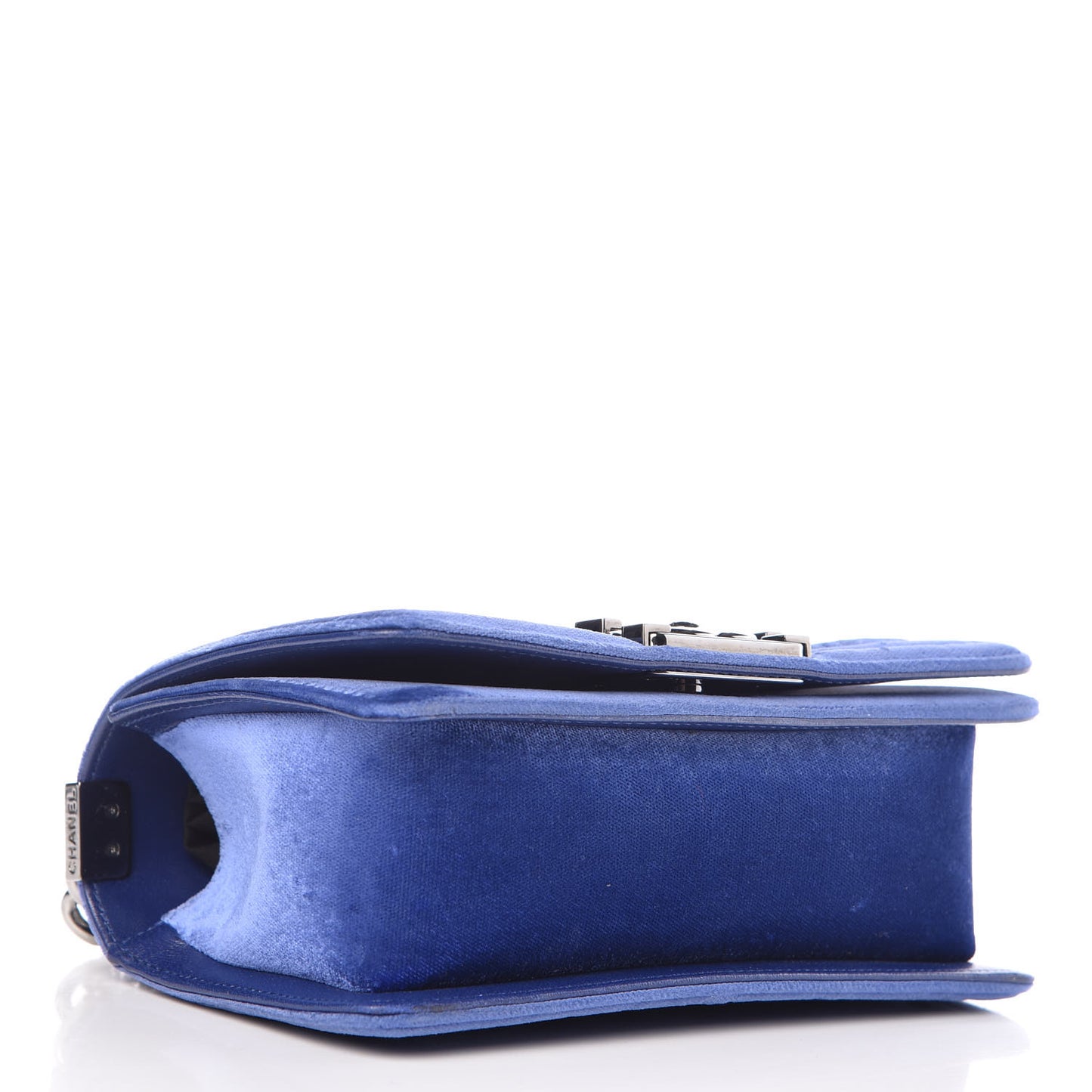 Velvet Quilted Small Boy Flap Blue