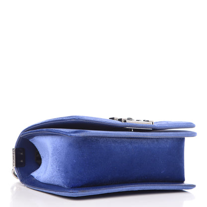 Chanel Velvet Quilted Small Boy Flap Blue 4 of 10