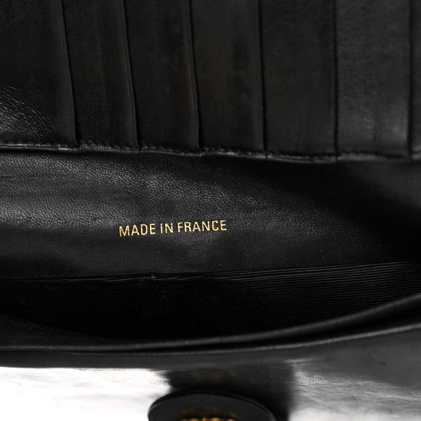 Caviar Stitched French Wallet Black