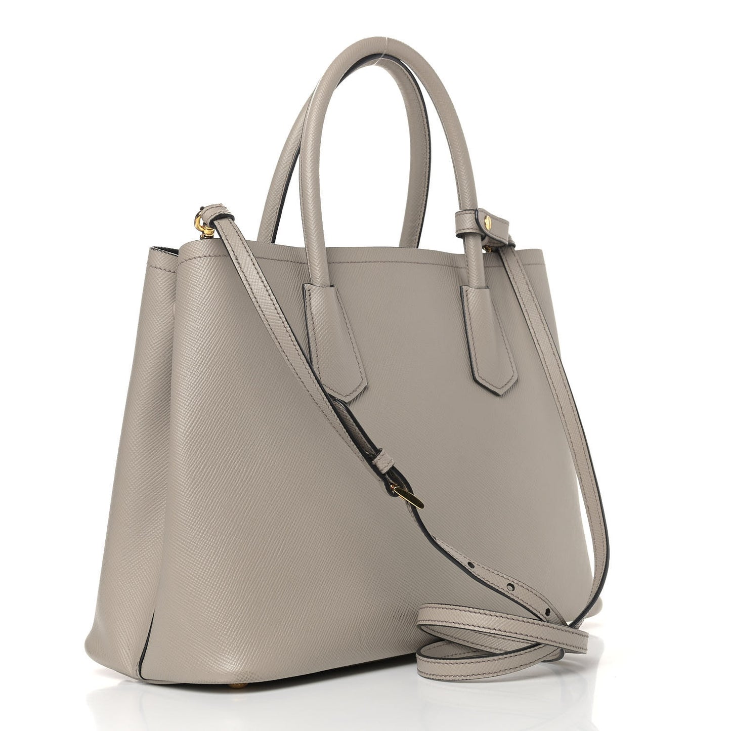 Saffiano Cuir Medium Double Bag Pomice