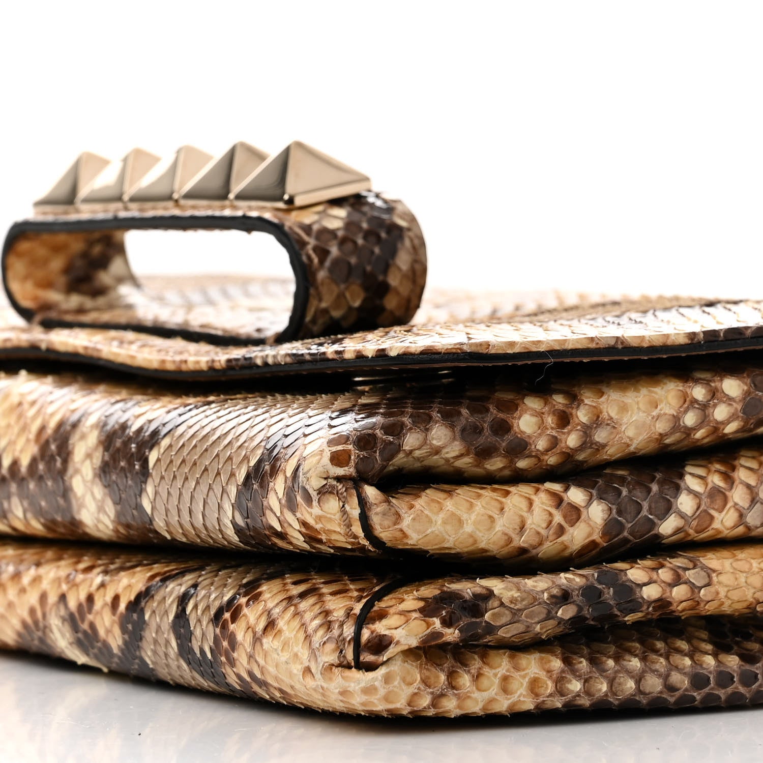 Valentino Garavani Snakeskin Va Va Voom Shoulder Bag Beige 9 of 9
