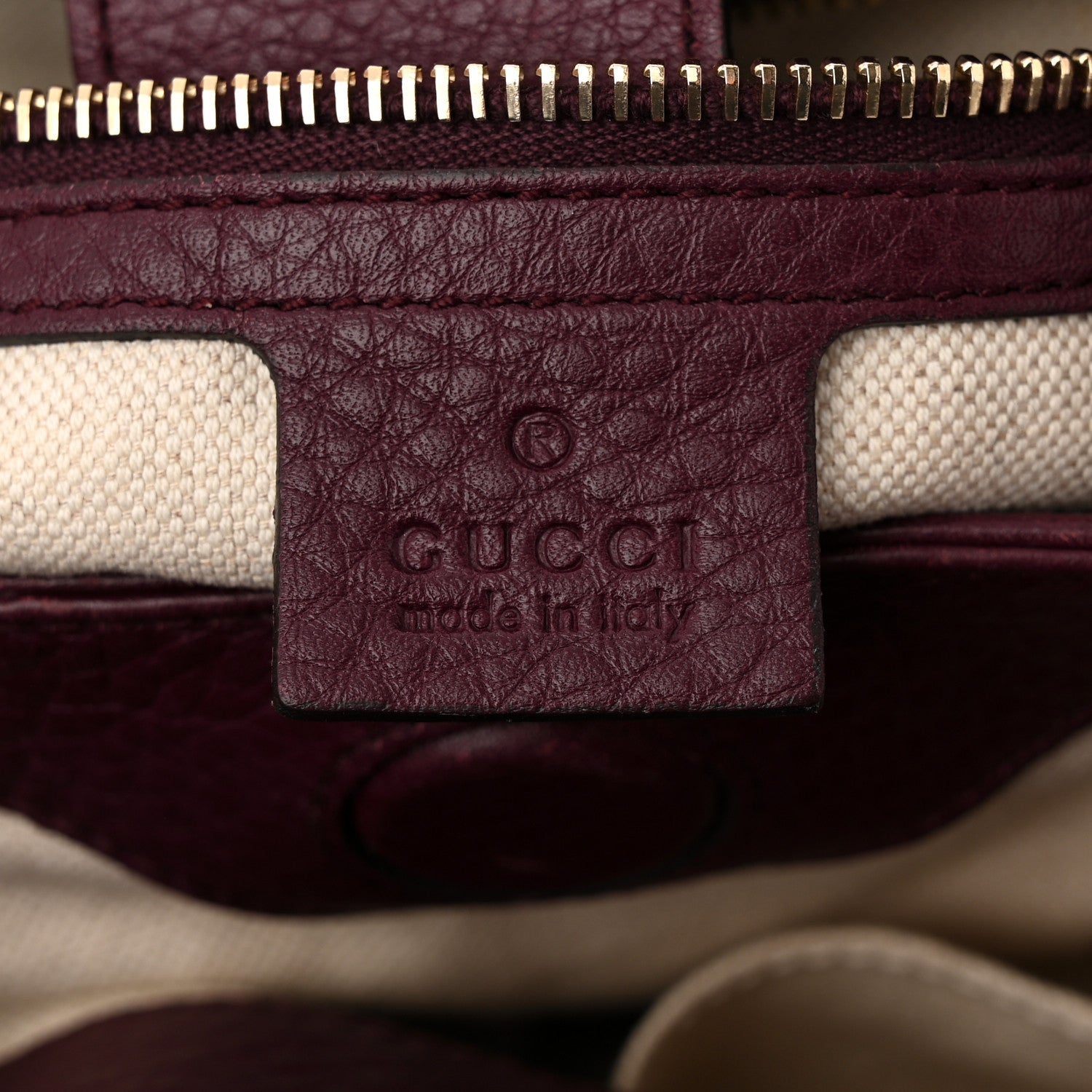 Gucci Calfskin Small Bamboo Shopper Tote Burgundy 7 of 11