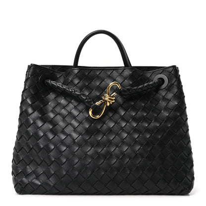 Bottega Veneta Nappa Intrecciato Medium Andiamo Shoulder Bag Black 1 of 9
