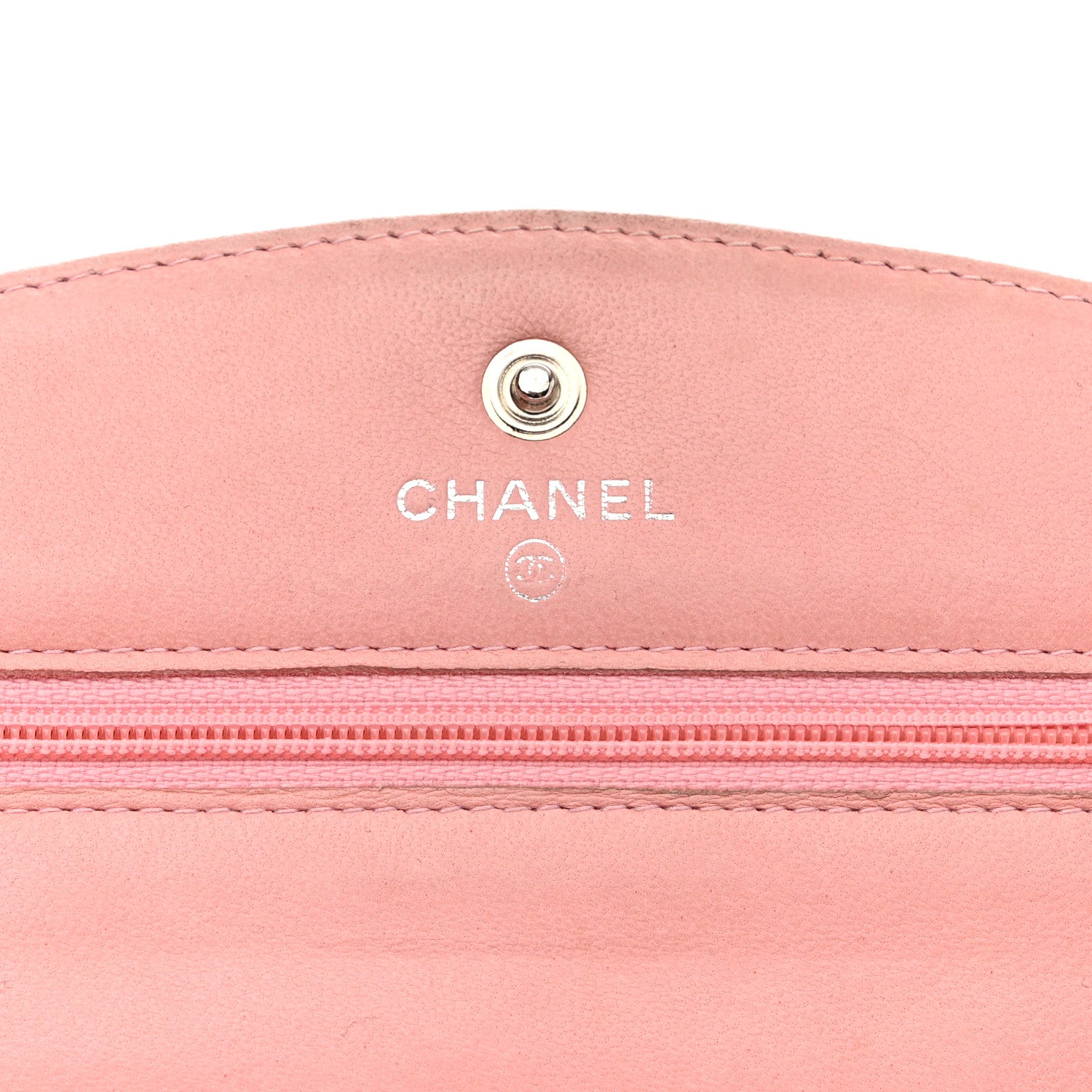 Chanel Caviar Timeless CC Wallet on Chain WOC Pink 8 of 19