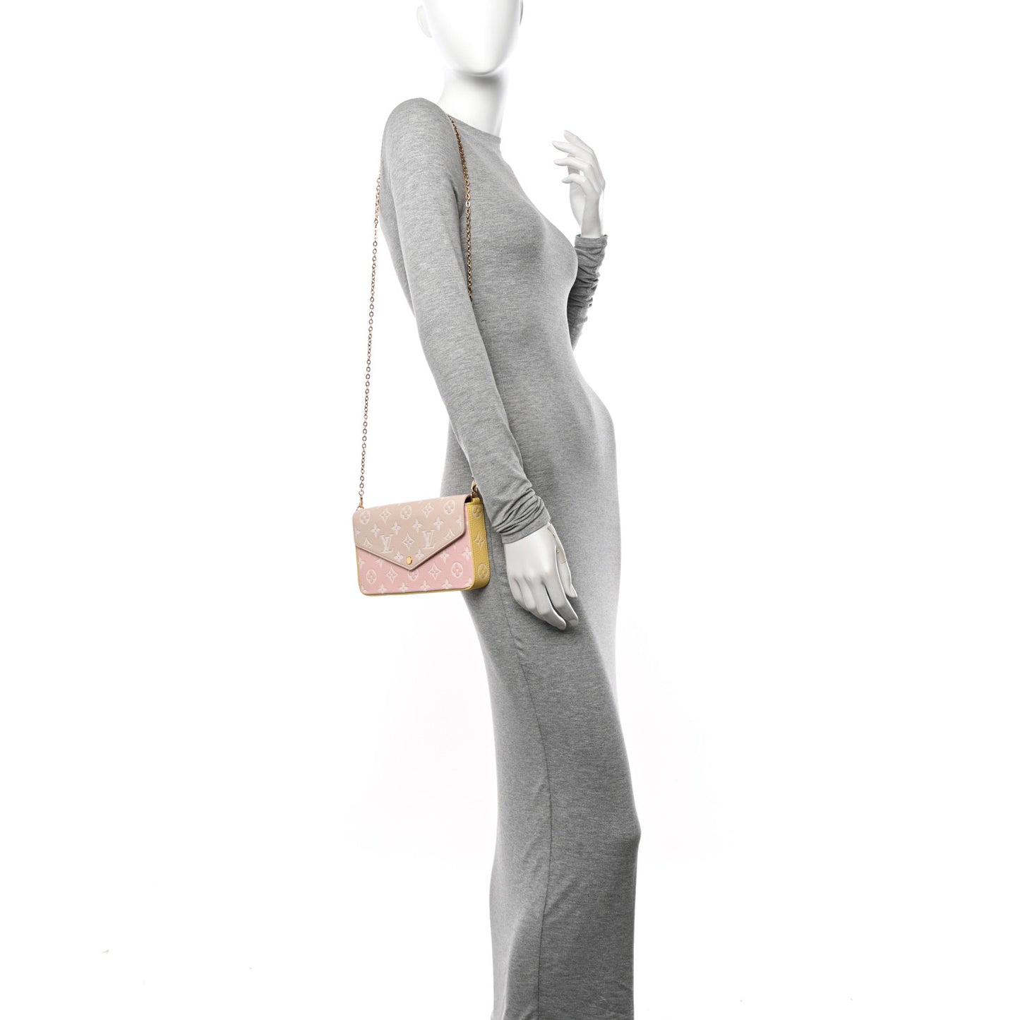 Empreinte Spring in the City Felicie Pochette Chain Wallet Pink Beige Yellow