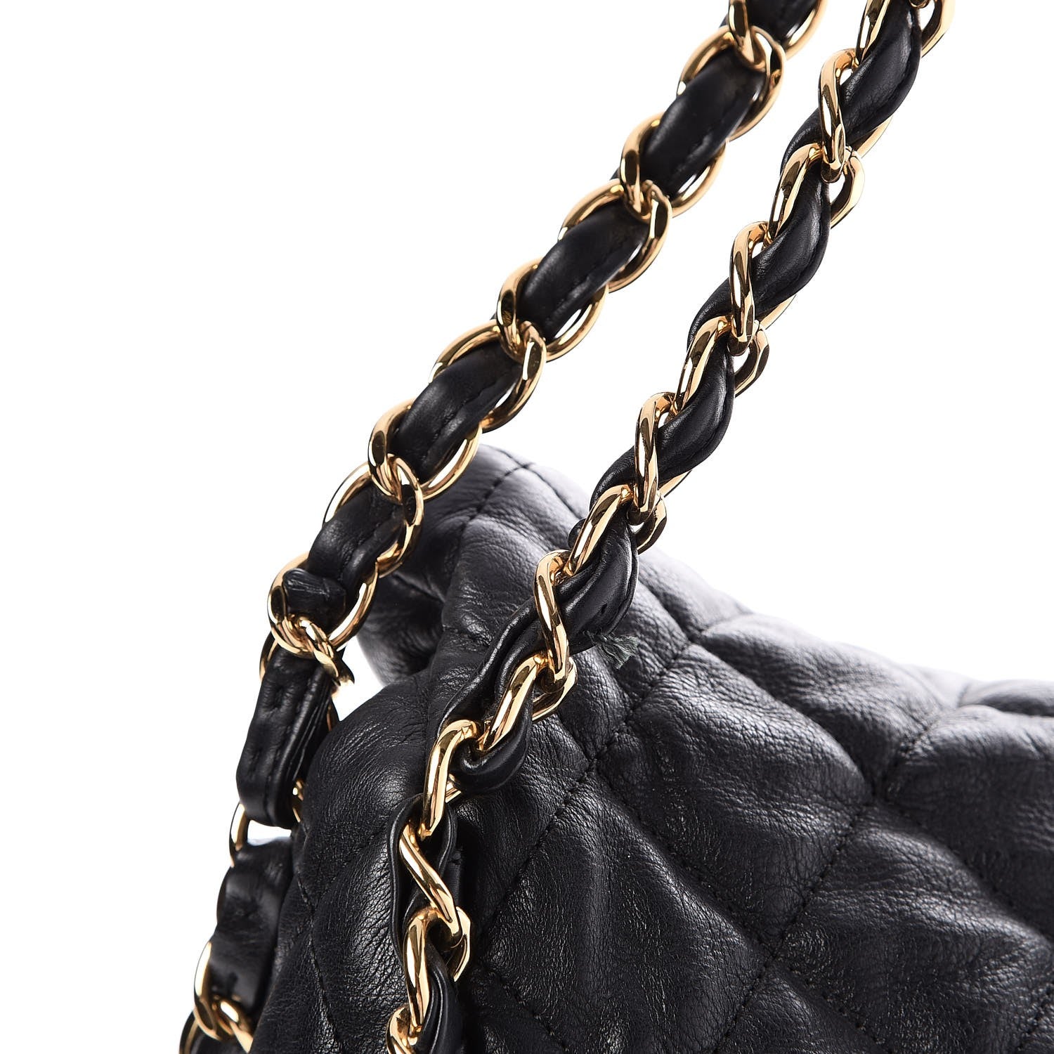 Chanel Calfskin Quilted Large Chain Me Hobo Black 8 of 8