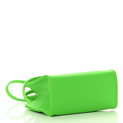 Telfar Vegan Leather Small Shopping Bag Highlighter Green 4 of 10