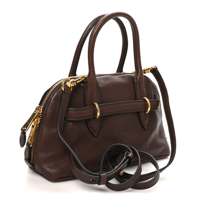 Miu Miu Nappa Aviator Small Aventure Bag  Briarwood 2 of 8
