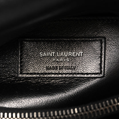 Saint Laurent Sheepskin Matelasse Chevron Monogram Medium College Bag Black 6 of 11