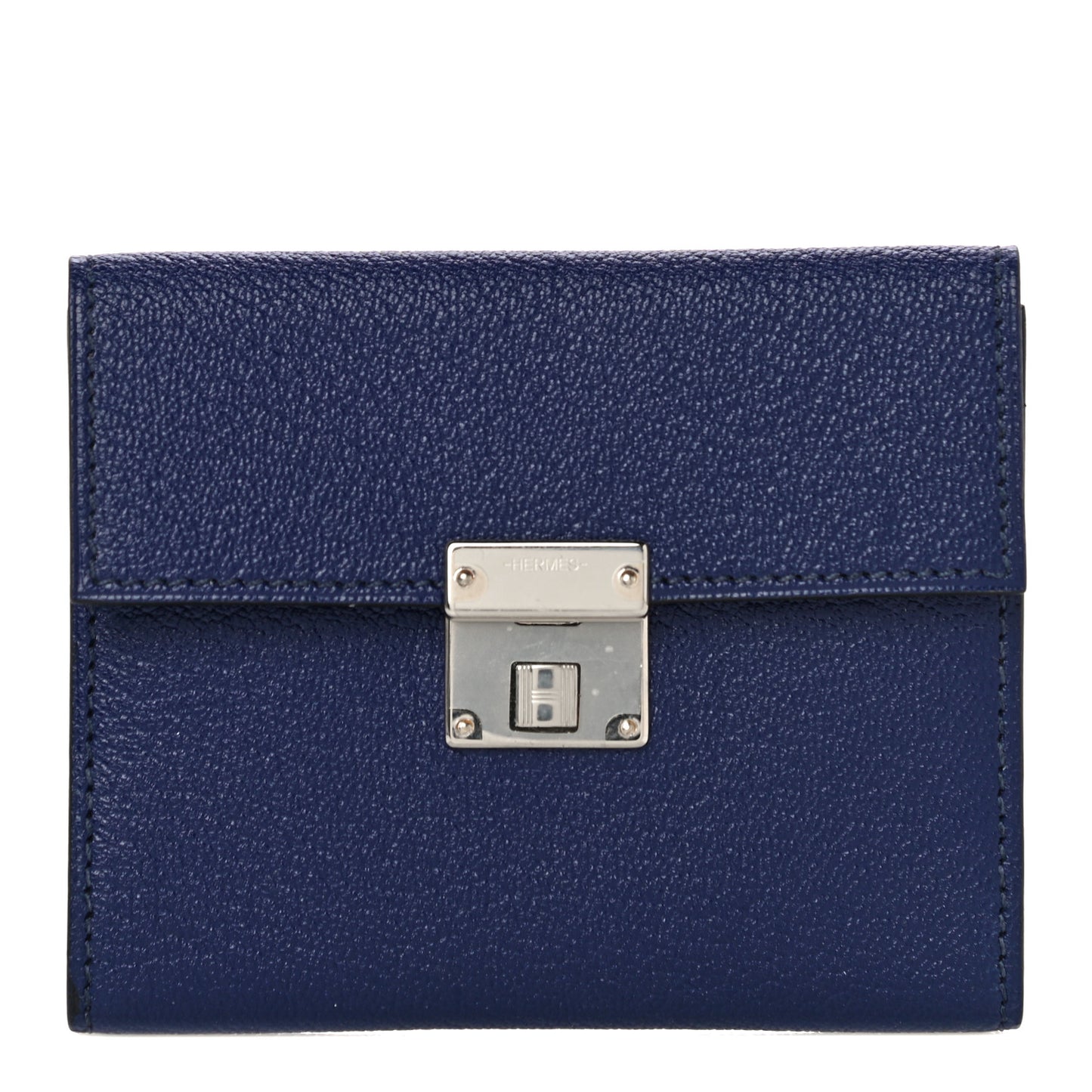 Chevre Mysore Mini Clic Card Holder Bleu Encre