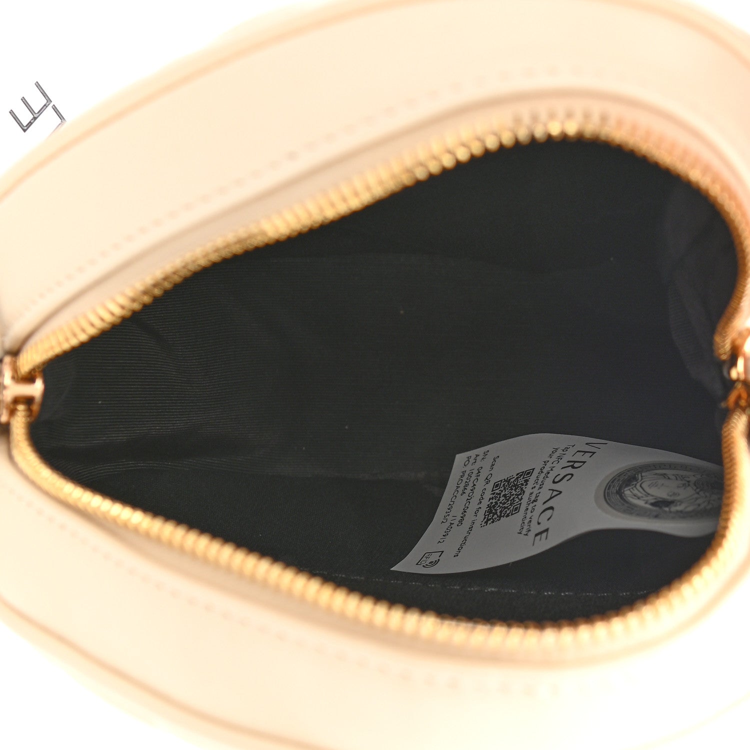 Versace Nappa Quilted La Medusa Round Camera Bag White 5 of 11
