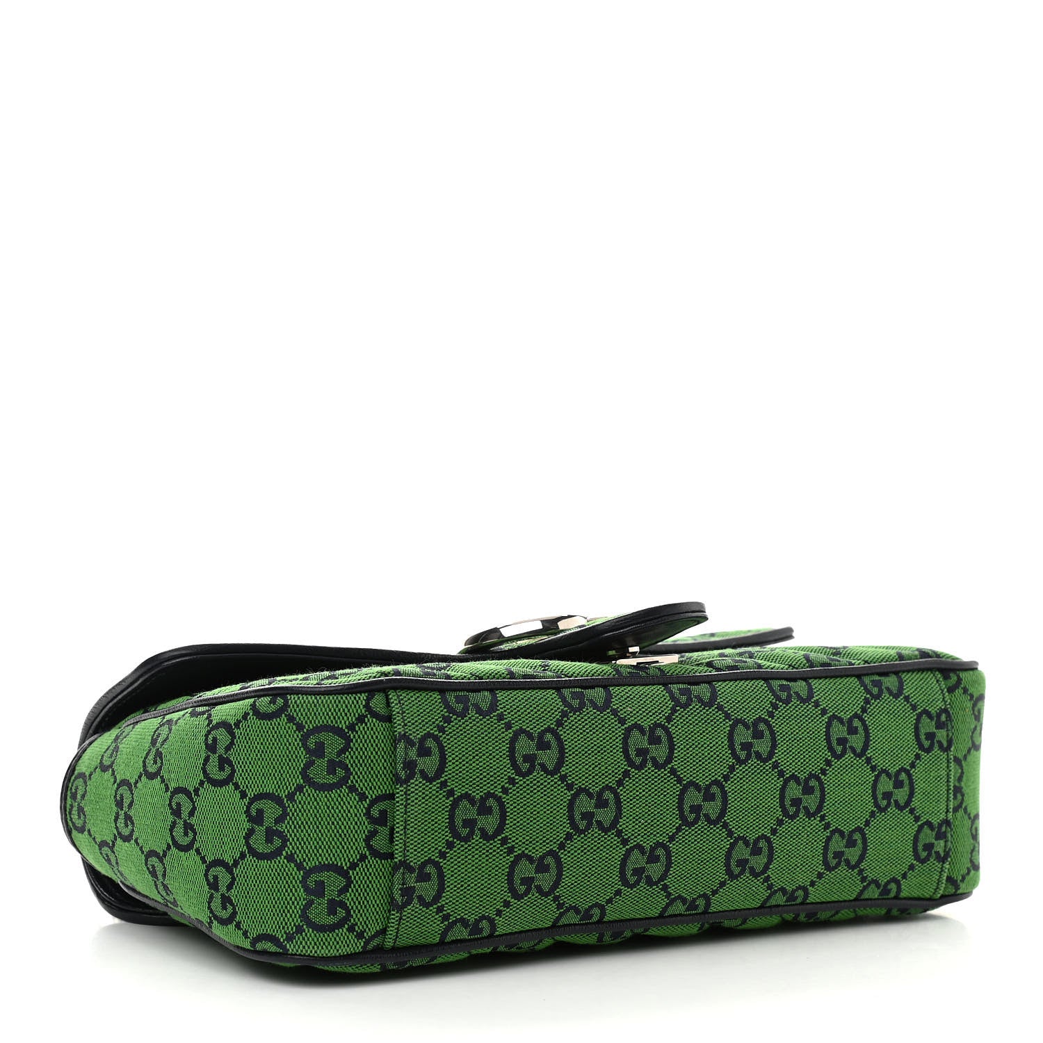 Gucci Monogram Multicolor Matelasse Diagonal Small GG Marmont Shoulder Bag Green Blue 3 of 9