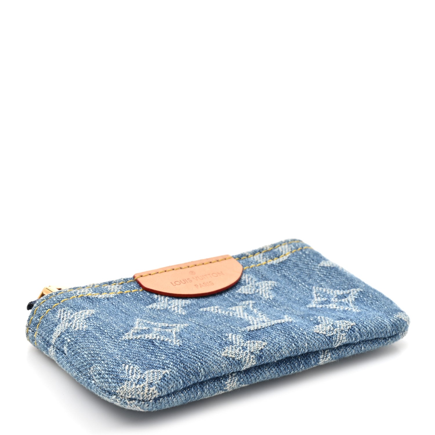 Louis Vuitton Monogram Denim Key Pouch Denim Blue 4 of 7