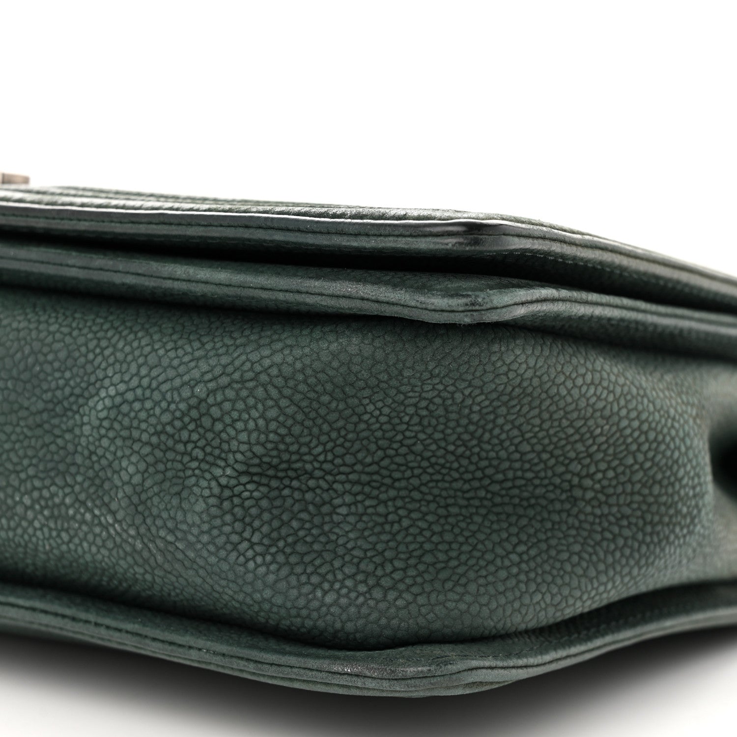 Chanel Iridescent Caviar Quilted Large Boy Flap Dark Green 10 of 14