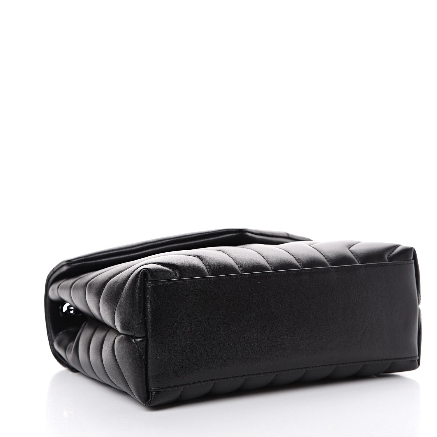 Saint Laurent Calfskin Y Quilted Monogram Small Loulou Chain Satchel Black 3 of 9