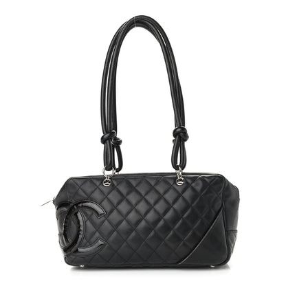 Chanel Calfskin Quilted Large Cambon Bowler Black 1 of 14