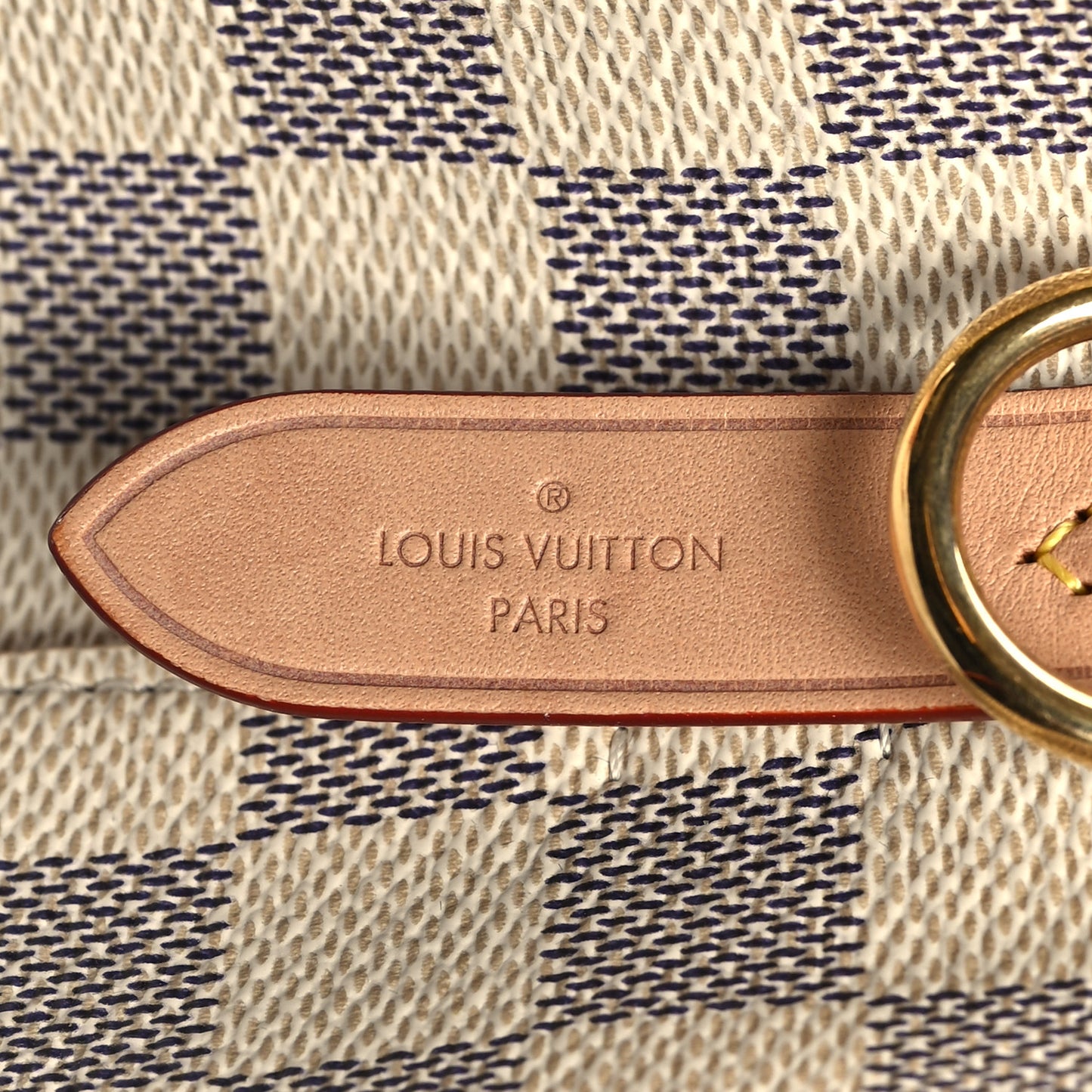 Damier Azur Braided Neonoe MM Peach Cream