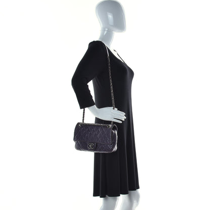 Chanel Iridescent Calfskin Quilted Large Shiva Flap Purple 2 of 11
