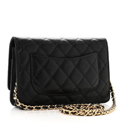 Chanel Caviar Quilted Wallet on Chain WOC Black 2 of 12