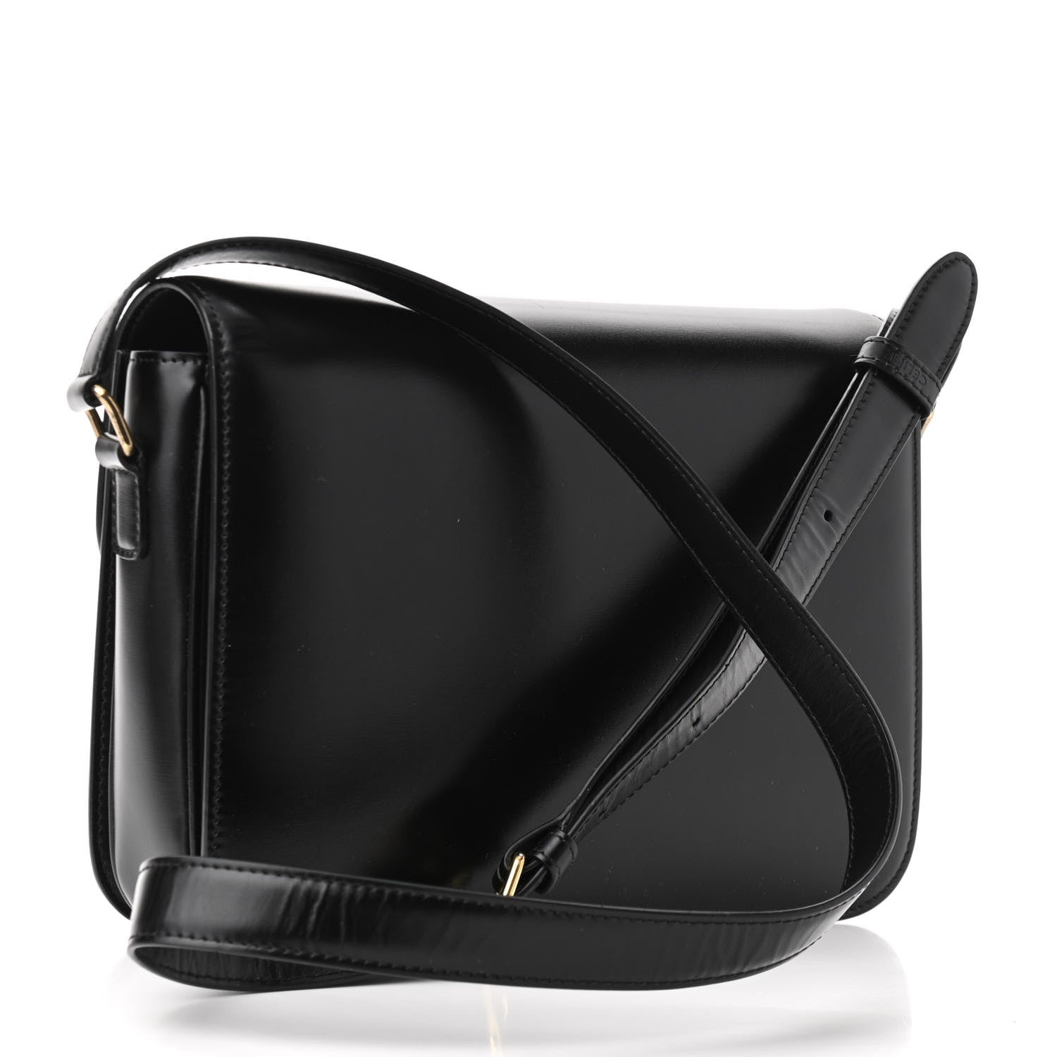 Celine Shiny Calfskin Large Triomphe Black 3 of 10