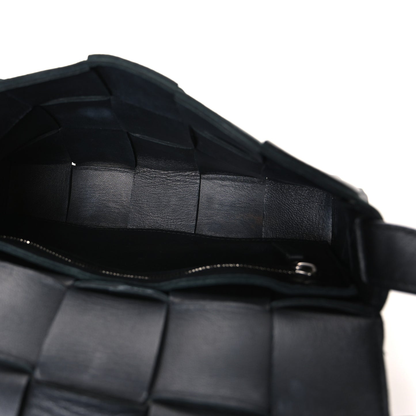 Lambskin Maxi Intrecciato Cassette Crossbody Bag Black