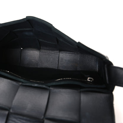 Bottega Veneta Lambskin Maxi Intrecciato Cassette Crossbody Bag Black 5 of 11