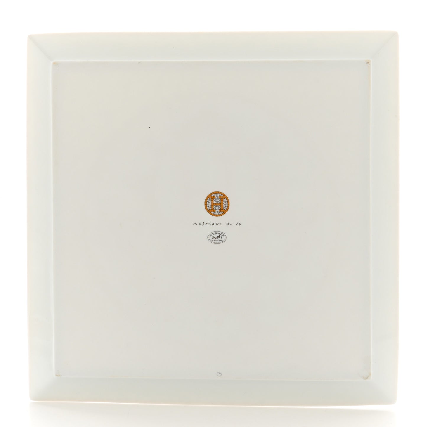 Porcelain Mosaique Au 24 Set of 5 Square Plates Gold