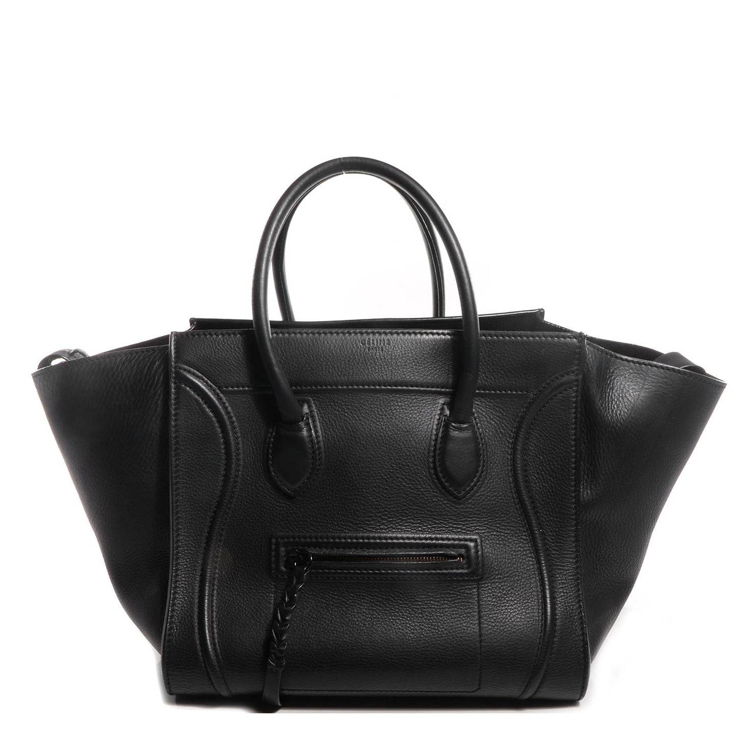 Supple Calfskin Medium Phantom Luggage Black