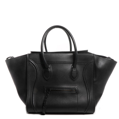 Celine Supple Calfskin Medium Phantom Luggage Black 1 of 9