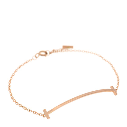 Tiffany 18K Rose Gold T Smile Bracelet 1 of 4