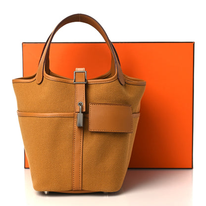Hermes Toile Goeland Swift Cargo Picotin Lock 18 Sesame 10 of 10