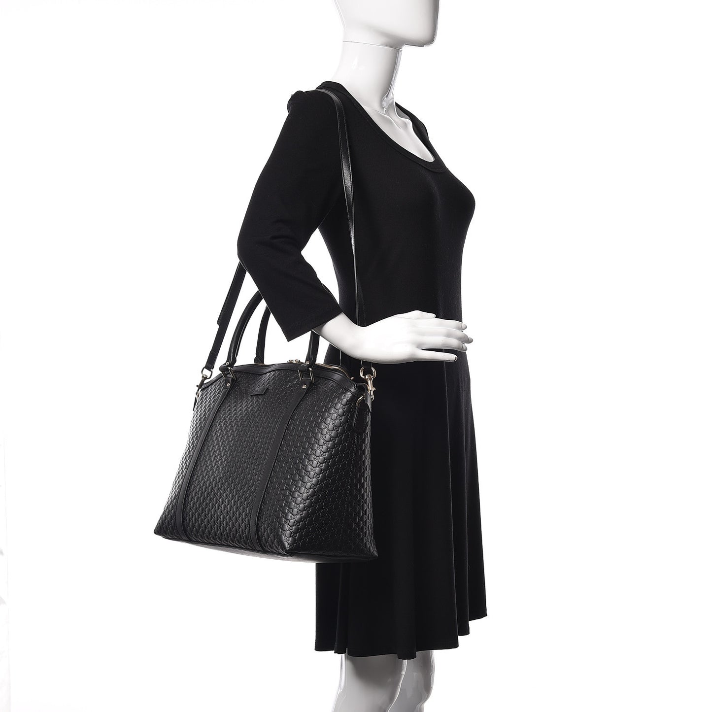 Soft Microguccissima Dome Satchel Black