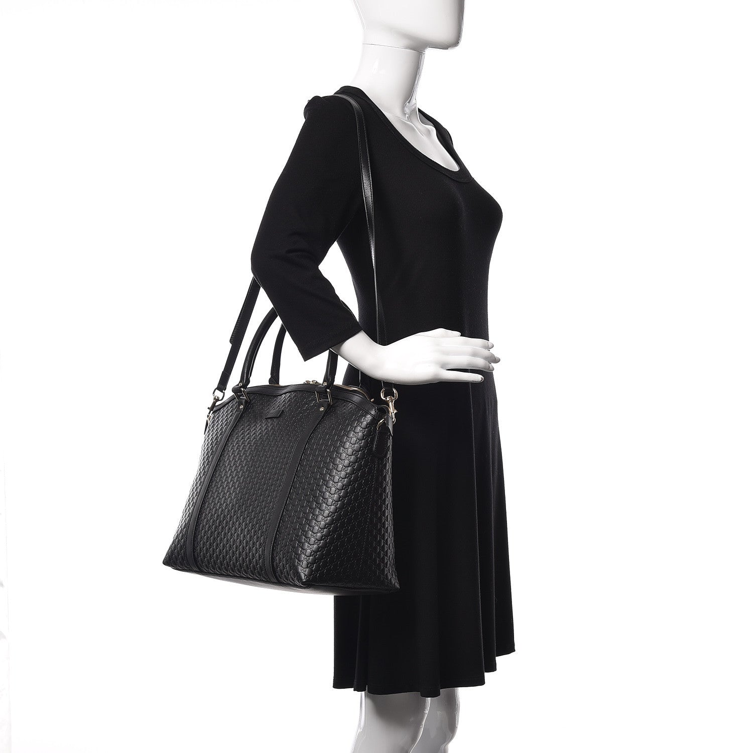 Gucci Soft Microguccissima Dome Satchel Black 2 of 11