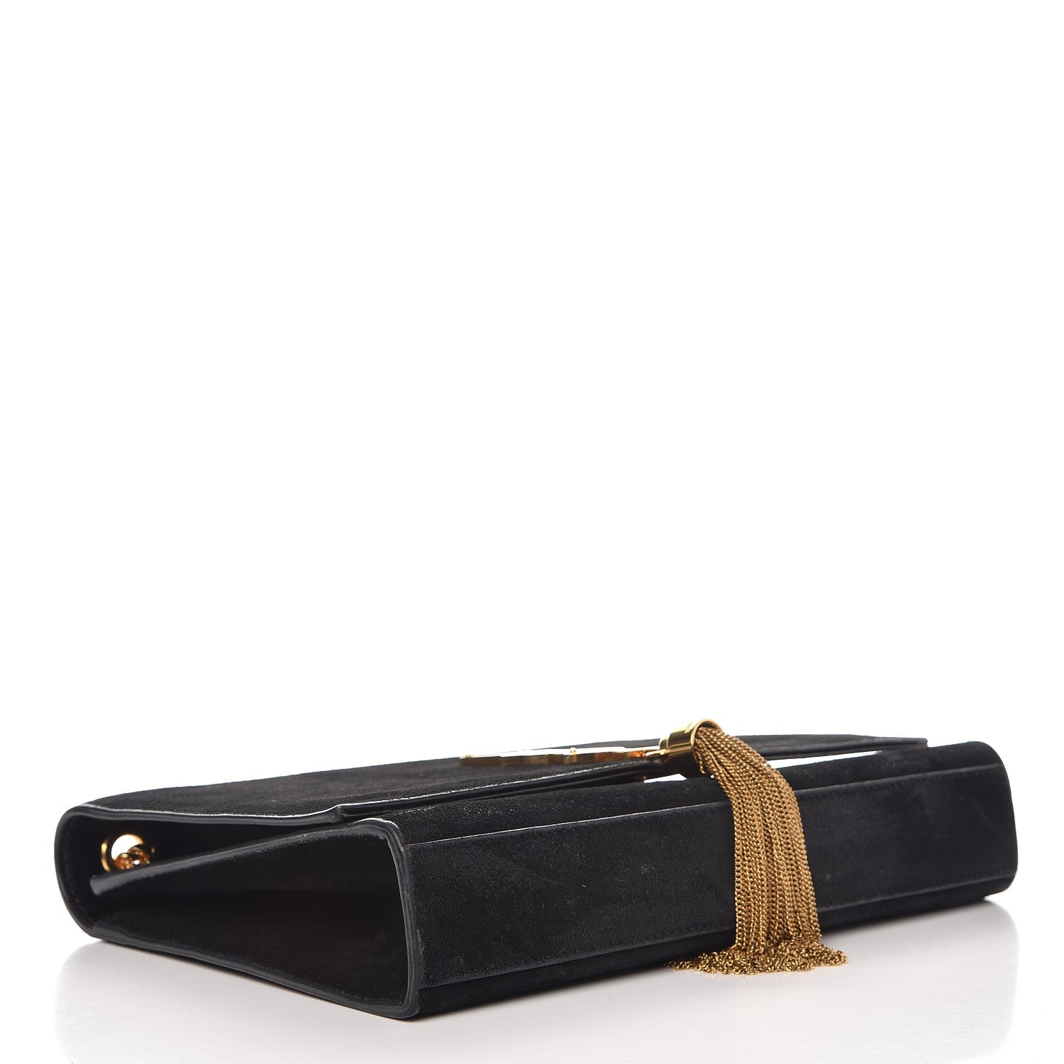 Saint Laurent Suede Medium Classic Monogram Kate Tassel Satchel Black 4 of 13