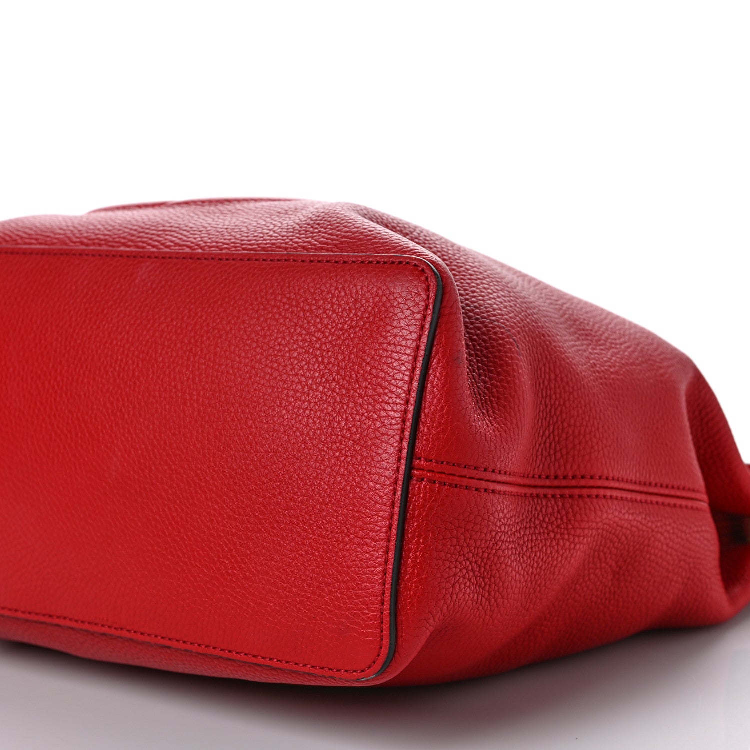 Gucci Pebbled Calfskin Large Soho Hobo Tote Red 8 of 9