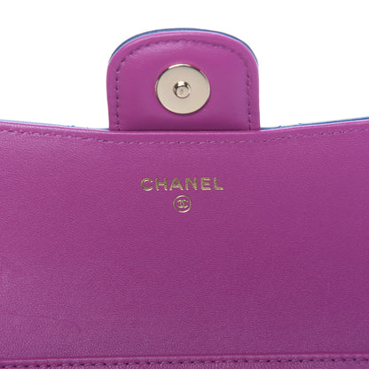 Chanel Lambskin Quilted Glasses Case With Chain Blue Purple 8 of 11