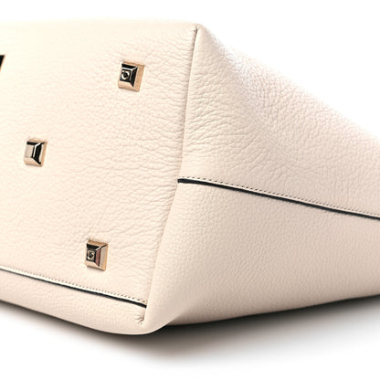 Salvatore Ferragamo Grained Calfskin Studio Tote Cream 10 of 10