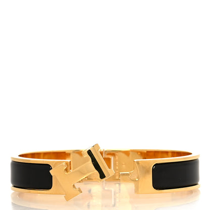 Hermes Enamel Narrow Clic Clac H Bracelet PM Black 4 of 5