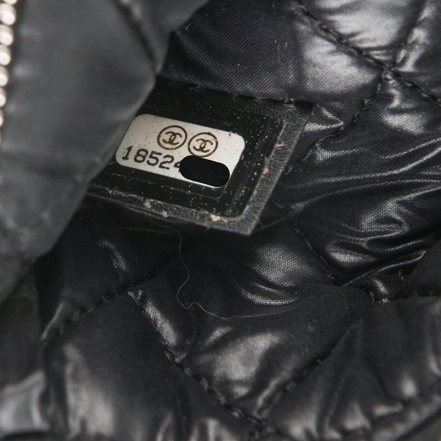 Chanel Patent Quilted Small Cosmetic Case Black 7 of 7