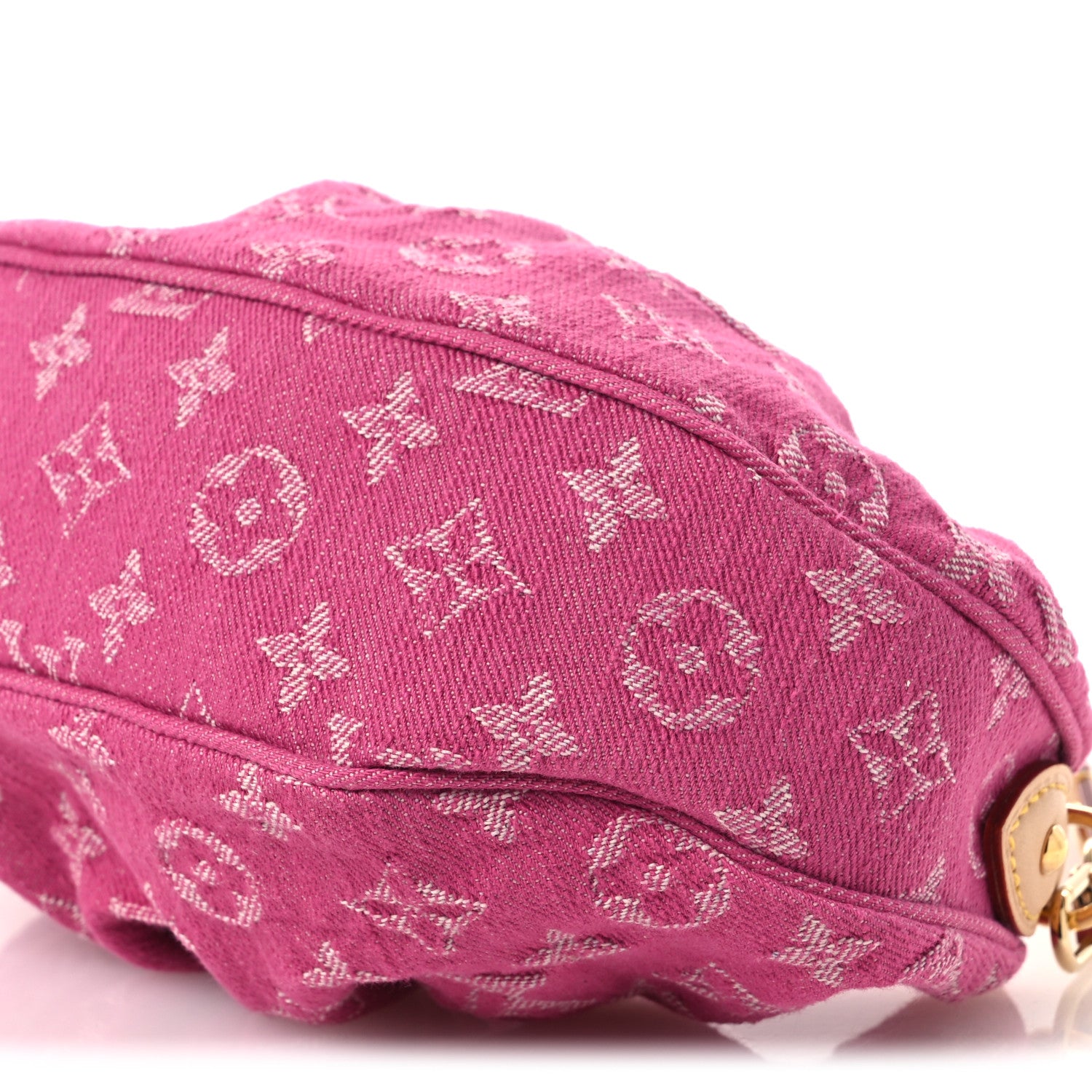 Louis Vuitton Monogram Denim Pochette Valley Fuchsia 9 of 10