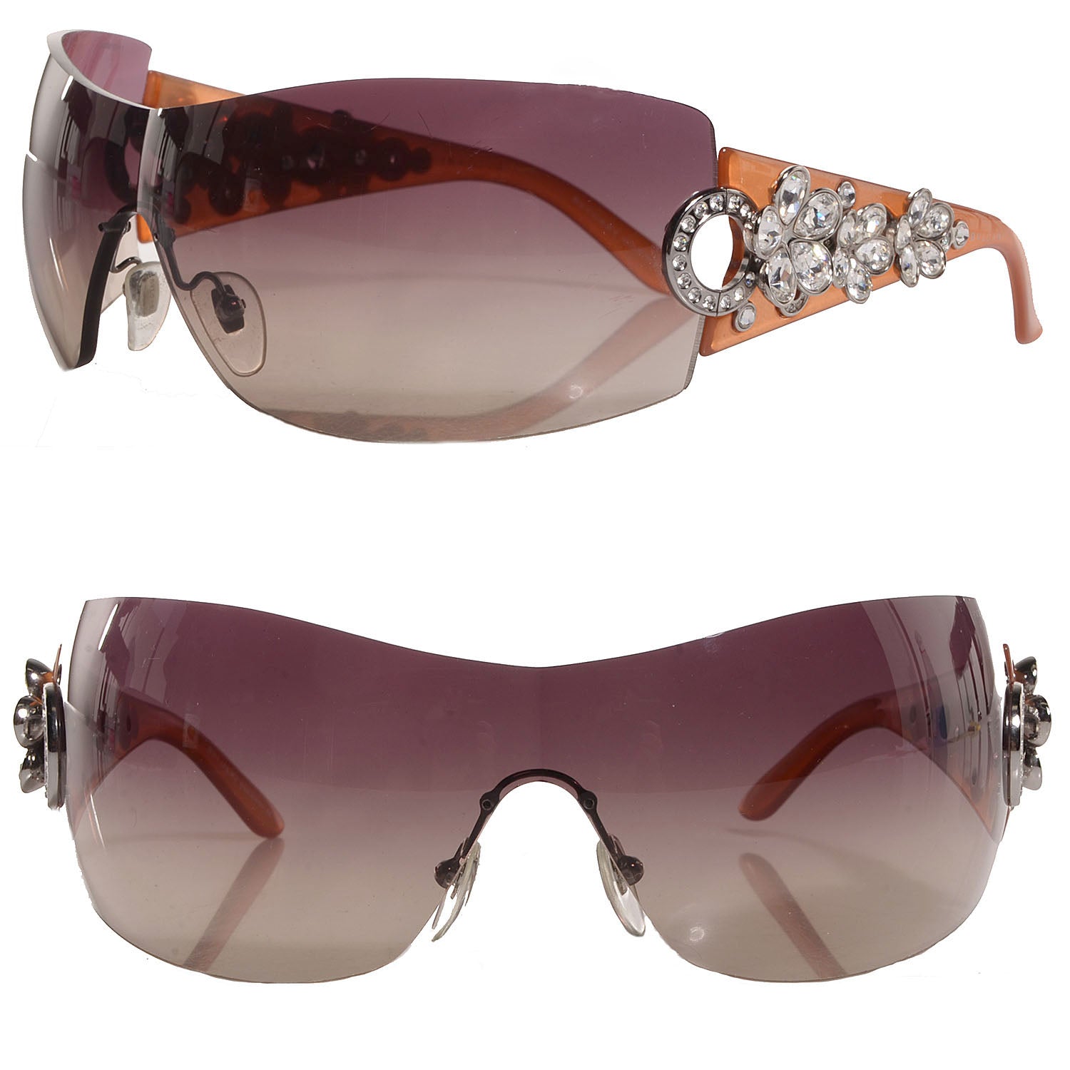 Bulgari BVLGARI Crystal Flower 652-B Sunglasses 1 of 5