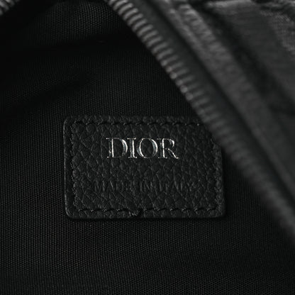 Christian Dior Grained Calfskin Oblique Scarab Sling Bag Black 6 of 12