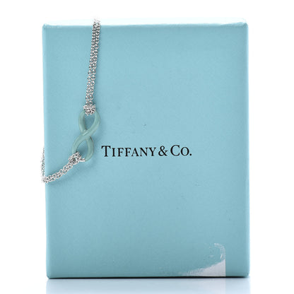 Tiffany Sterling Silver Enamel Infinity Bracelet Blue 6 of 6